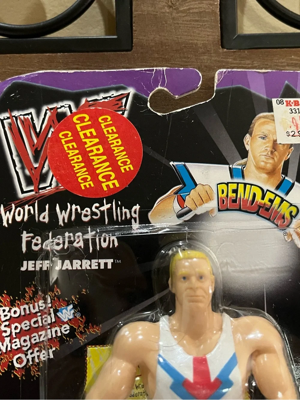 WWF/ WWE Jeff Jarrett Bend Em Action Figure Wrestling Toy